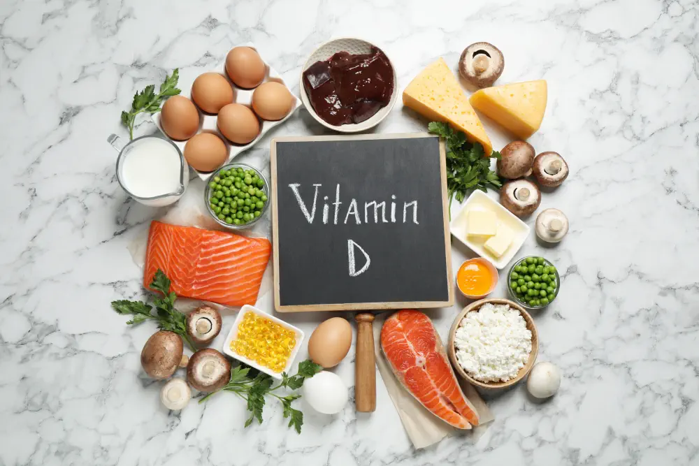 Prírodné produkty, ktoré zabezpečia dopĺňanie viacerých vitamínov, vrátane vitamínu D počas druhého trimestra tehotenstva.